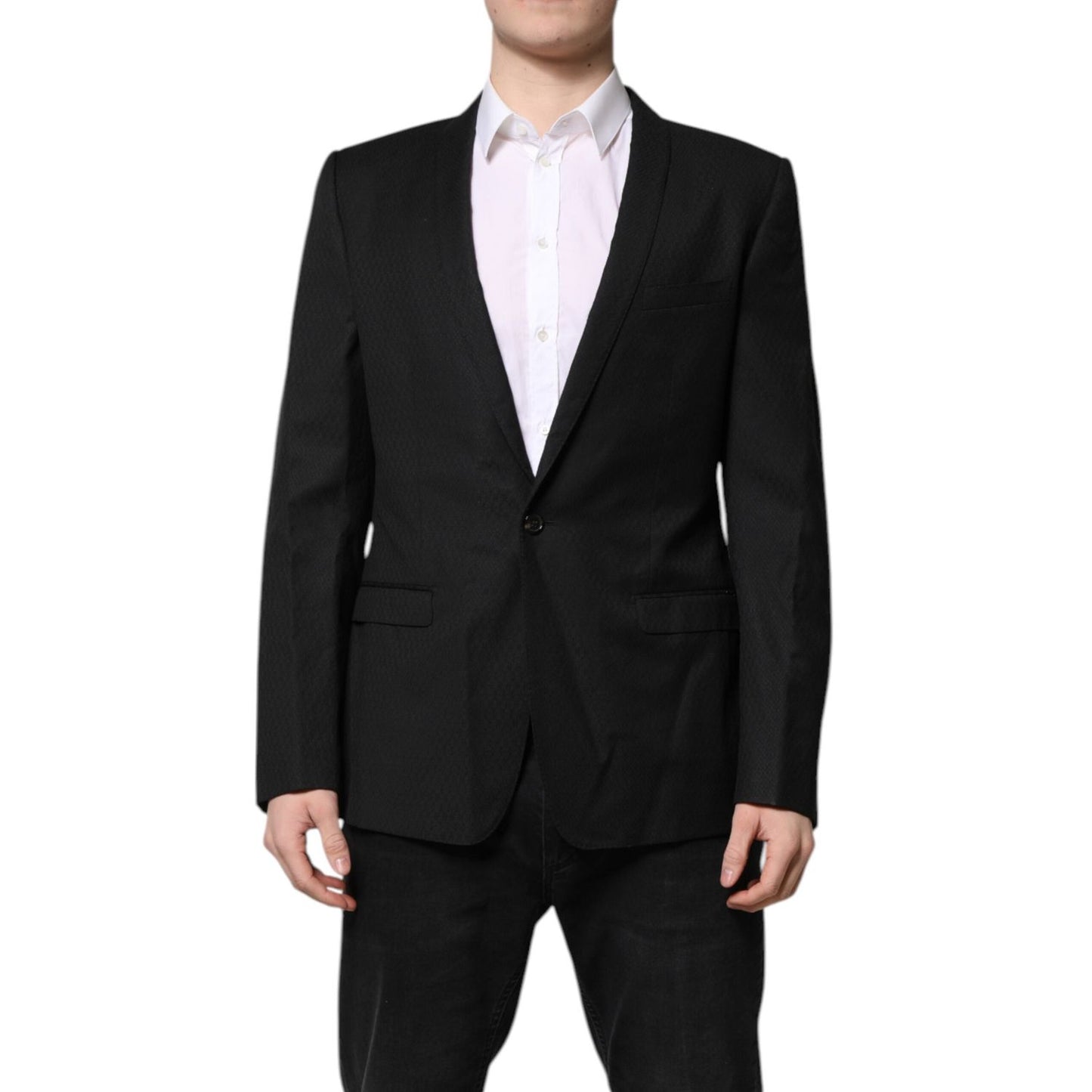 Dolce & Gabbana Black GOLD Single Breasted Suit Coat Blazer KOS2356-50