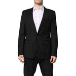 Dolce & Gabbana Black GOLD Single Breasted Suit Coat Blazer KOS2356-50