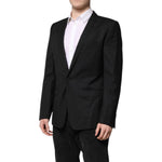 Dolce & Gabbana Black GOLD Single Breasted Suit Coat Blazer KOS2356-50