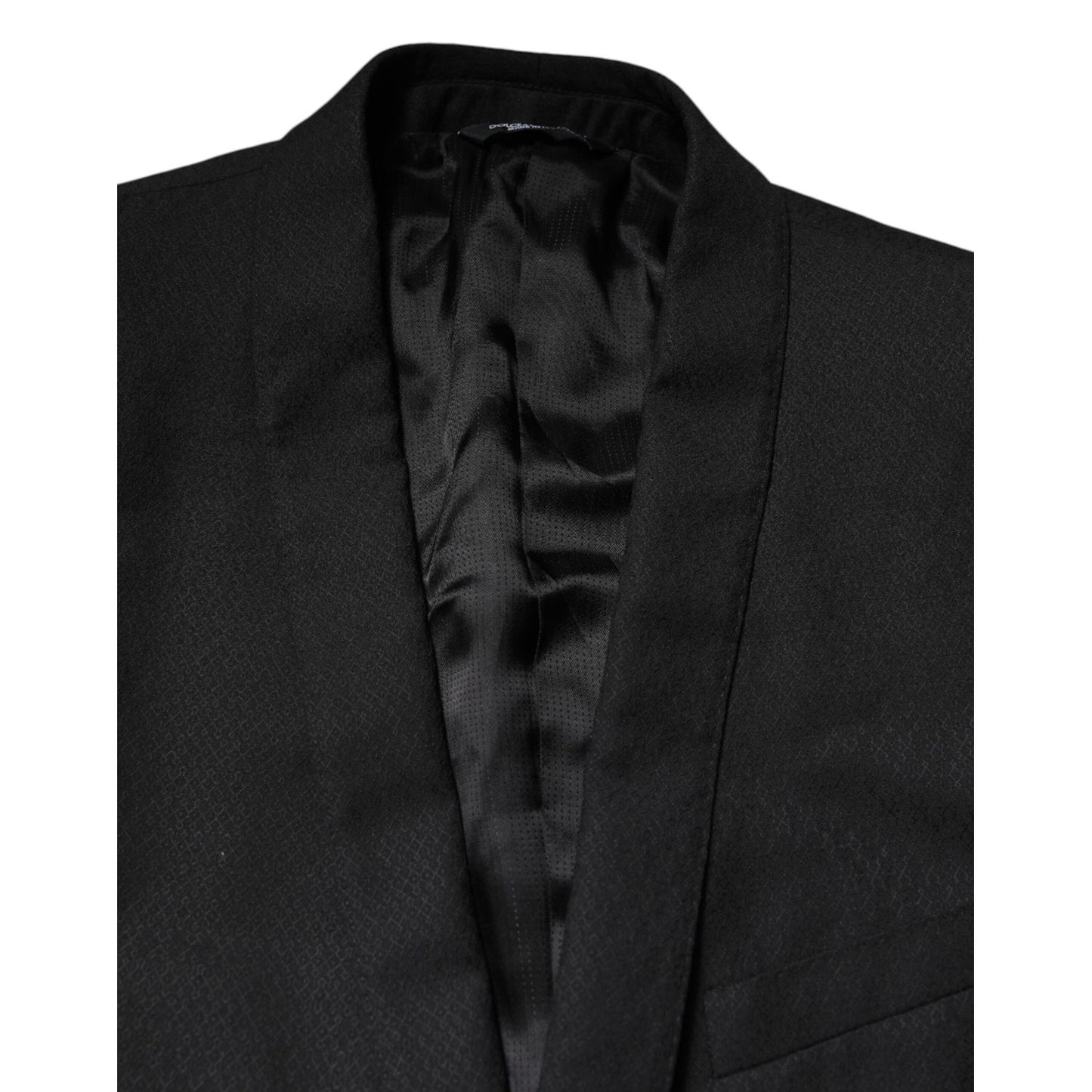 Dolce & Gabbana Black GOLD Single Breasted Suit Coat Blazer