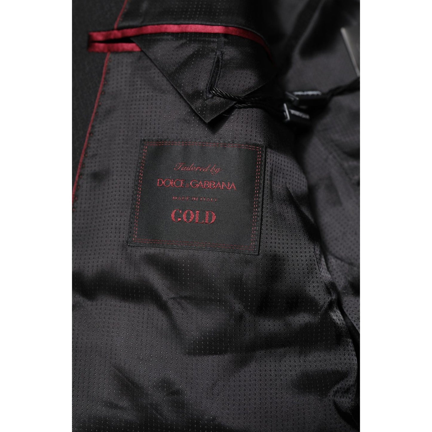 Dolce & Gabbana Black GOLD Single Breasted Suit Coat Blazer KOS2356-50