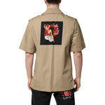 Dolce & Gabbana Brown Graphic Print Short Sleeves Shirt TSH90449-37