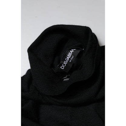 Dolce & Gabbana Black Cashmere Knitted Men Pullover Sweater