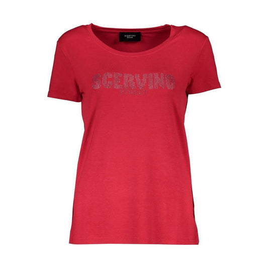 Scervino Street Red Elastane Women T-Shirt