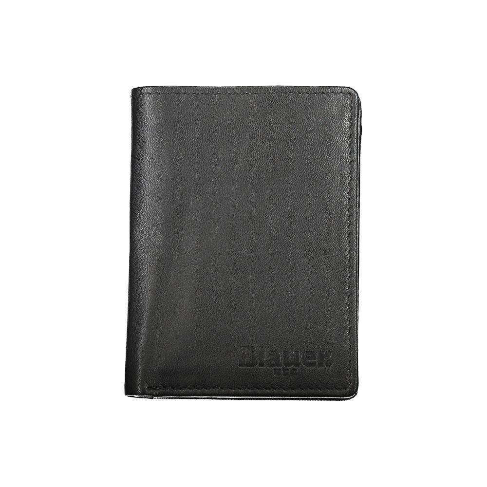 Blauer Elegant Black Leather Dual Compartment Wallet BL-27443