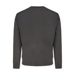 Hugo Boss Black Cotton Men Sweater with long sleeves and crew neck, showcasing the back view of this sleek and stylish sweatshirt.