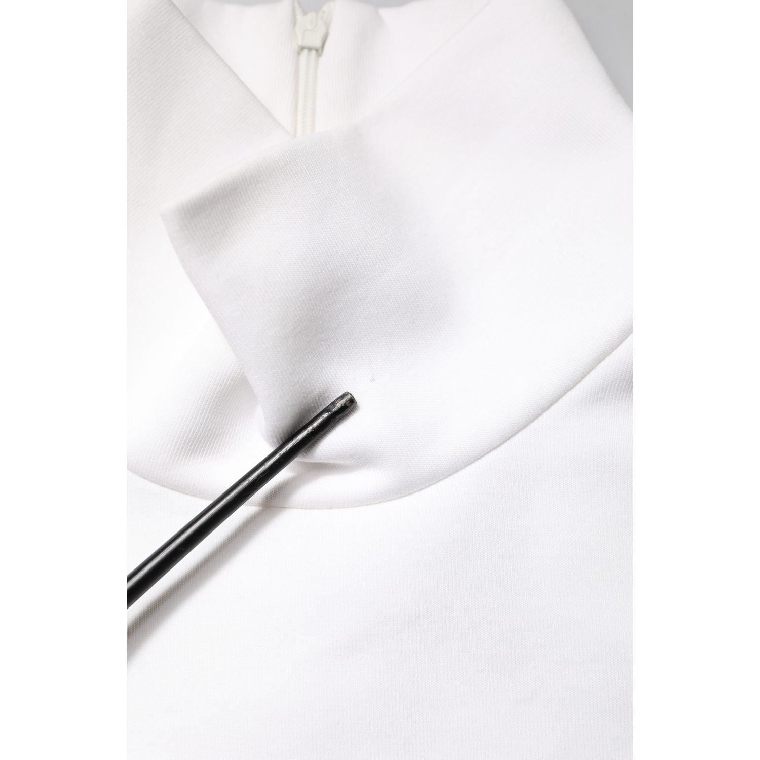 Dolce & Gabbana White Cotton Turtleneck DG Applique T-shirt
