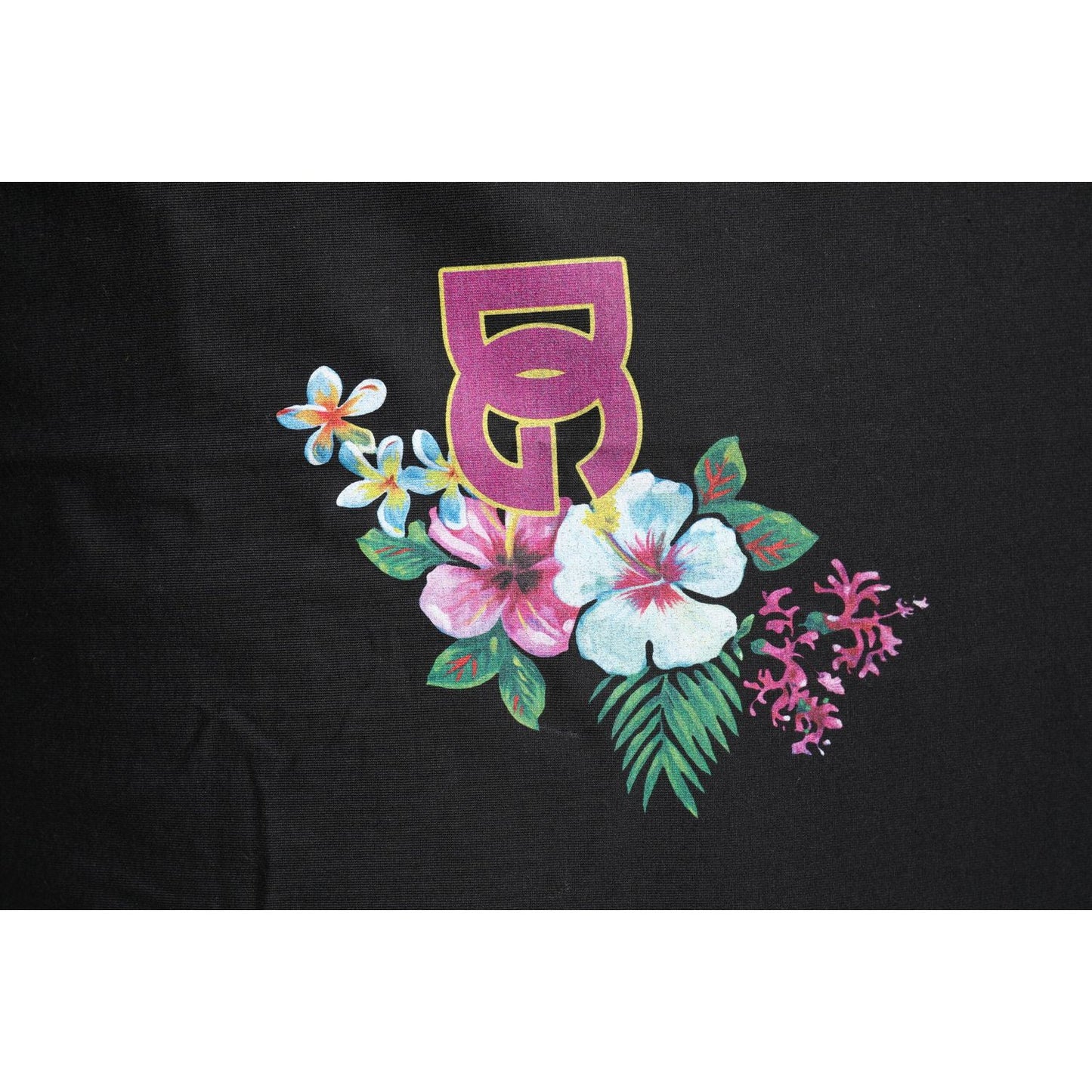 Dolce & Gabbana Black DG Floral Print Crew Neck T-shirt TSH90345-58