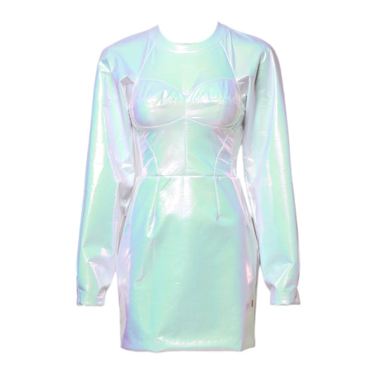 Dolce & Gabbana White Long Sleeves Bodycon Sheath Mini Dress DR281227-38