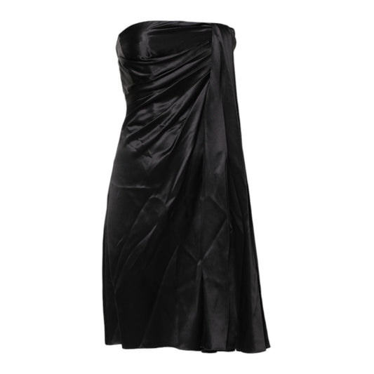 Dolce & Gabbana Black Strapless Sheath A-line Mini Dress DR281332-38