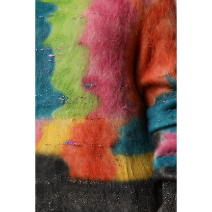 Dolce & Gabbana Multicolor Mohair Turtleneck Pullover Sweater