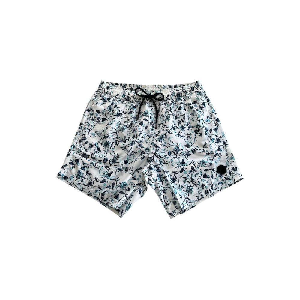 Trussardi Beachwear White Polyester Men Swim Short TR-24818-M