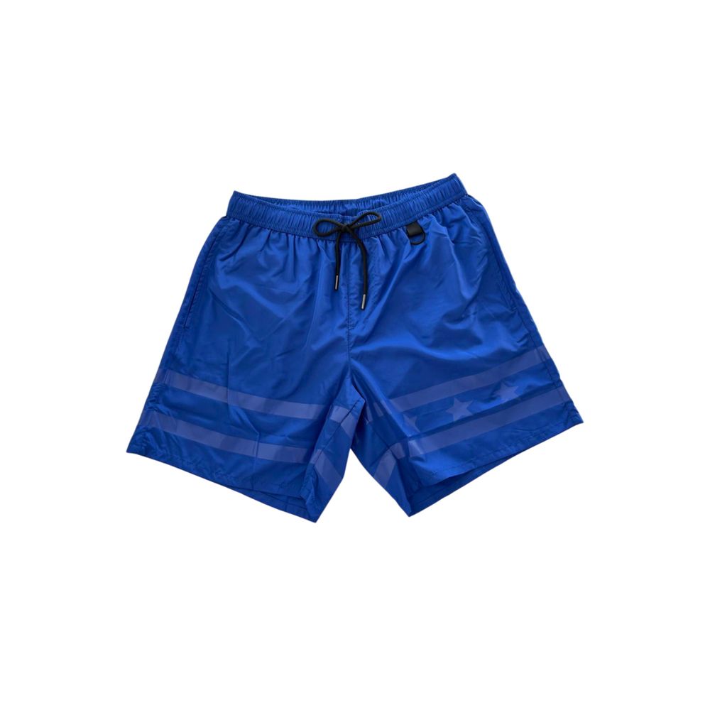 Iceberg Blue Polyester Men Swim Short