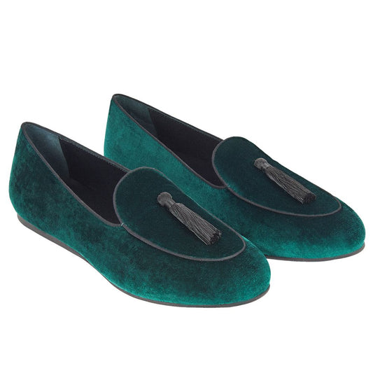 Charles Philip Green Velvet Loafer CH-15382-EU40/US7