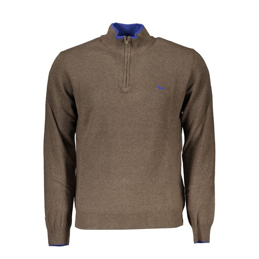 Harmont & Blaine Harmont & Blaine Half-Zip Contrast Detail Sweater HA-23564-XXL 1728,67403481248,Brown,Clothing,Harmont & Blaine,Men,Men - Clothing,New with tags,Sweaters - Men - Clothing,XL,XXL