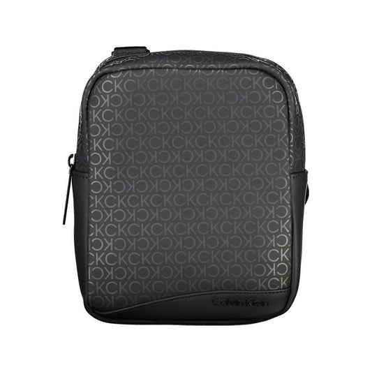 Calvin Klein Sleek Black Shoulder Bag with Contrasting Accents CA-26063