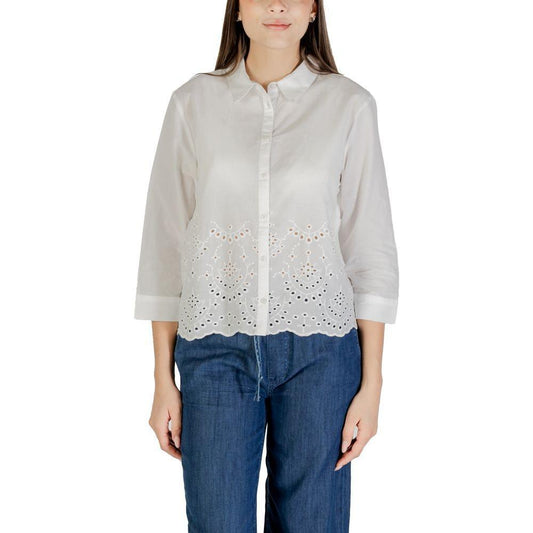 Street One Street One White Cotton Shirt ST-16630800008-IT38|XS 1728,34 | XXS,46,71956299936,Clothing,IT36|XXS,IT38|XS,IT40|S,IT42|M,IT44|L,New with tags,Shirts - Women - Clothing,Street One,White,Women,Women - Clothing
