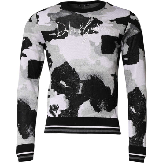 Dolce & Gabbana Multicolor Logo Crew Neck Pullover Sweater TSH90497-46