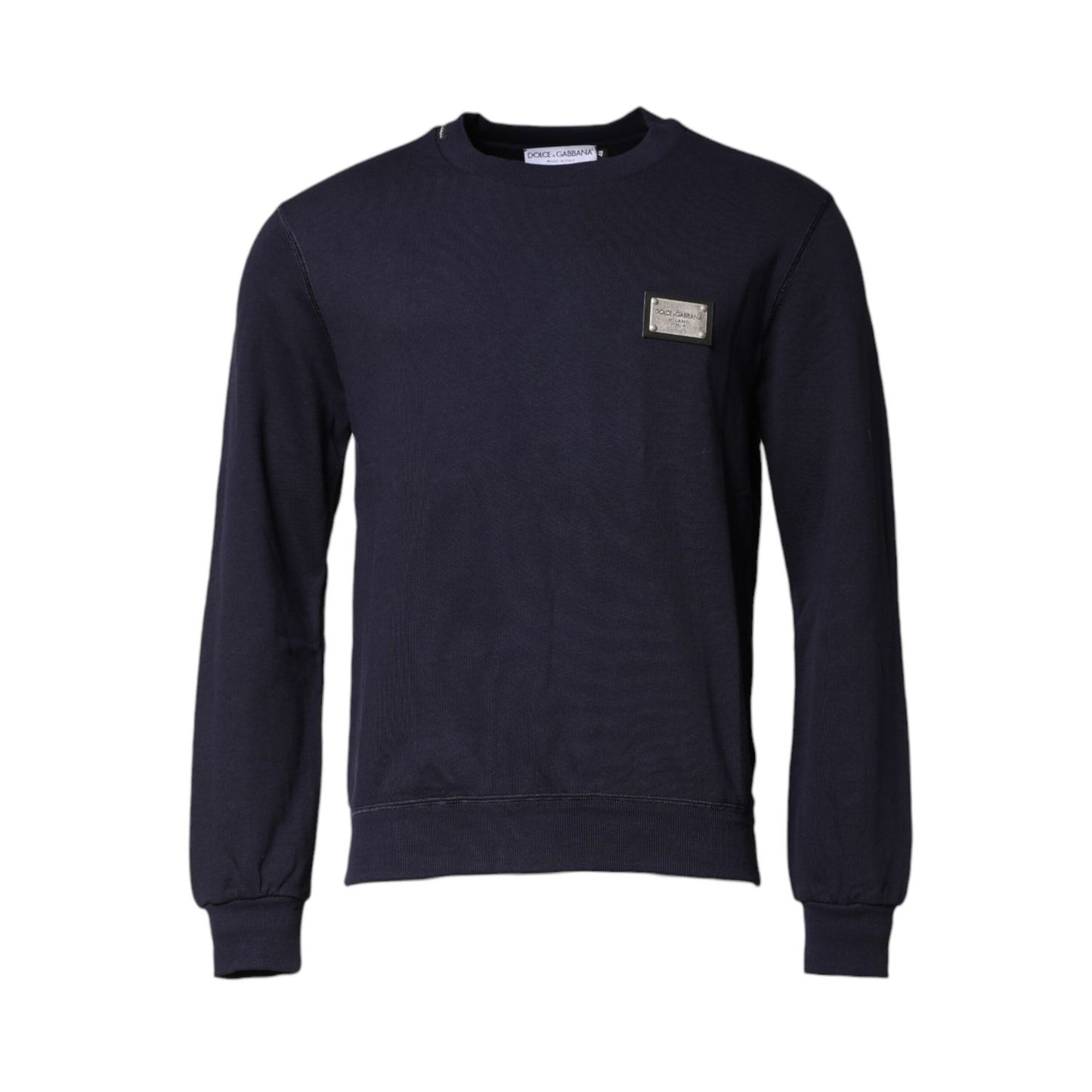 Dolce & Gabbana Dark Blue Logo Crew Neck Pullover Sweater