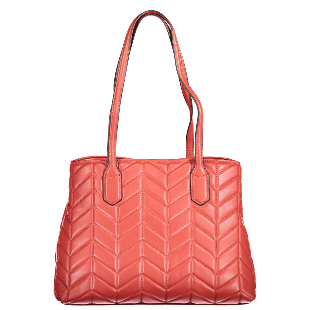 Front view with bag zipped and handles upright.