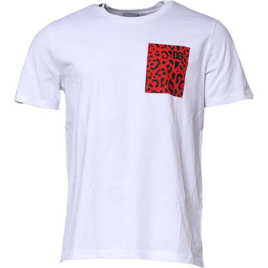 Dolce & Gabbana White Cotton Short Sleeves Crew Neck T-shirt TSH90607-50