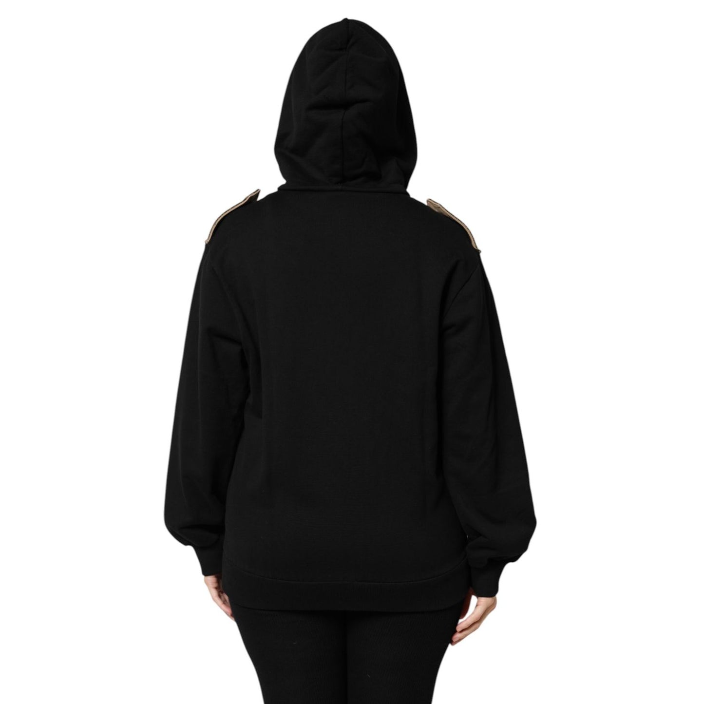 Dolce & Gabbana Black Logo Hooded Full Zip Sweatshirt Jacket