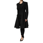 Les Hommes Black Polyester Single Breasted Trench Coat Jacket