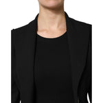 Les Hommes Black Polyester Single Breasted Trench Coat Jacket