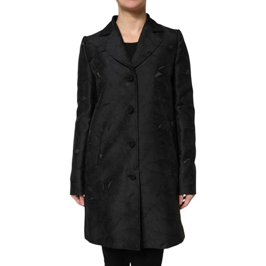 Dolce & Gabbana Black Single Breasted Trench Coat Jacket