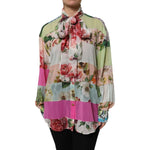 Dolce & Gabbana Multicolor Floral Patchwork Long Sleeves Top TSH90125-42