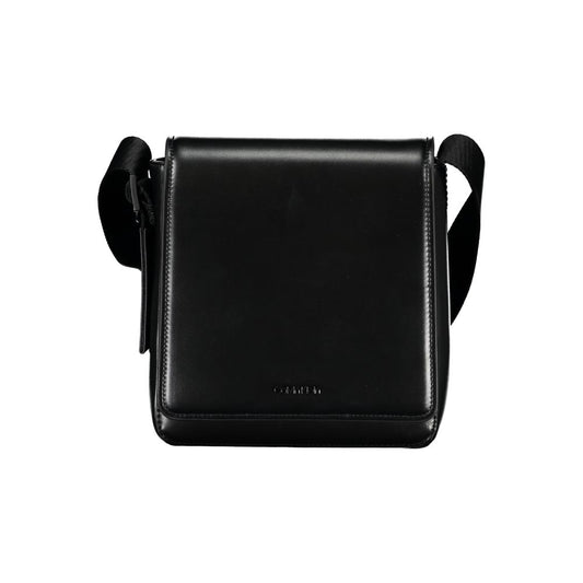 Calvin Klein Sleek Black Shoulder Bag with Logo Detail CA-26055