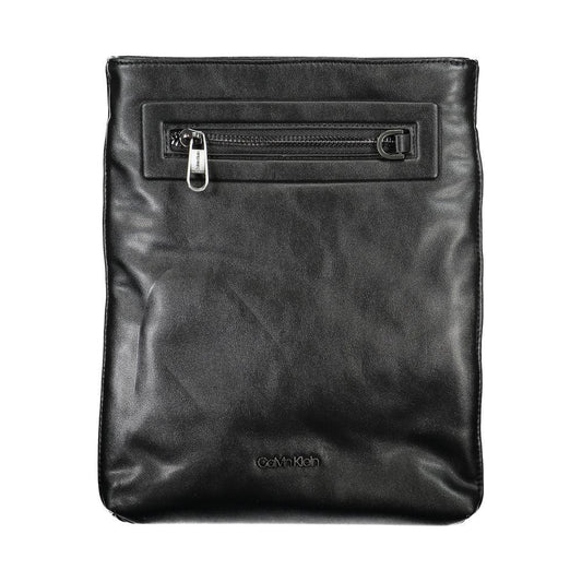 Calvin Klein Sleek Black Shoulder Bag with Contrast Details CA-27493