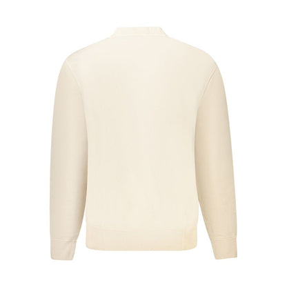Hugo Boss Beige Cotton Men Sweater - back view of the stylish and comfortable beige cotton sweatshirt.