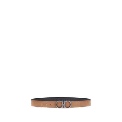 Ferragamo Brown Calf Leather Bos Taurus Regular Belt