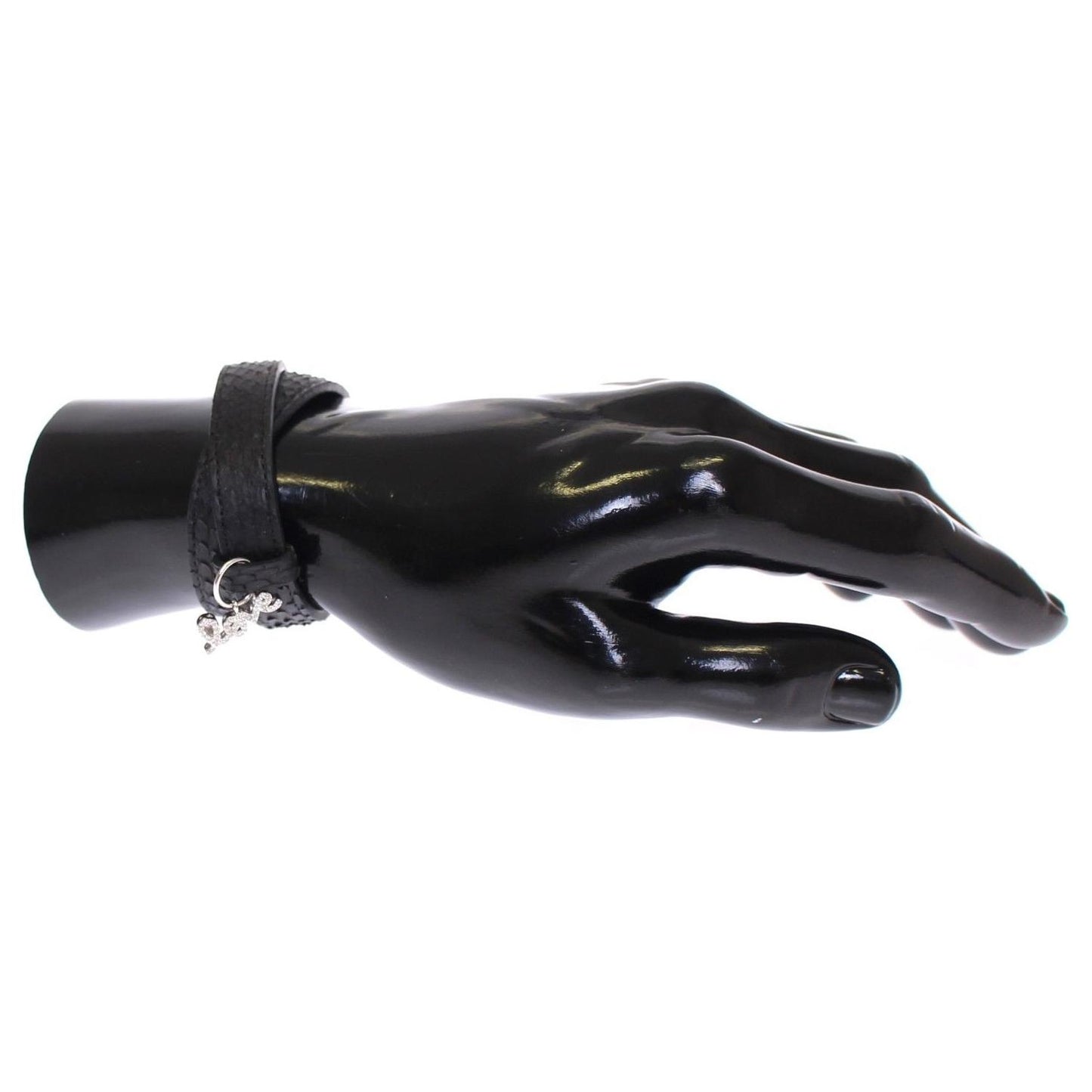 Nialaya Snakeskin CZ LOVE 925 Silver Bracelet Bracelet