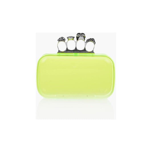 Alexander McQueen Yellow Polyester Clutch Bag