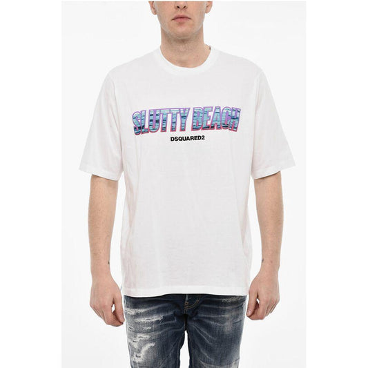 Dsquared² Cotton Crew-neck T-shirt With Frontal Print