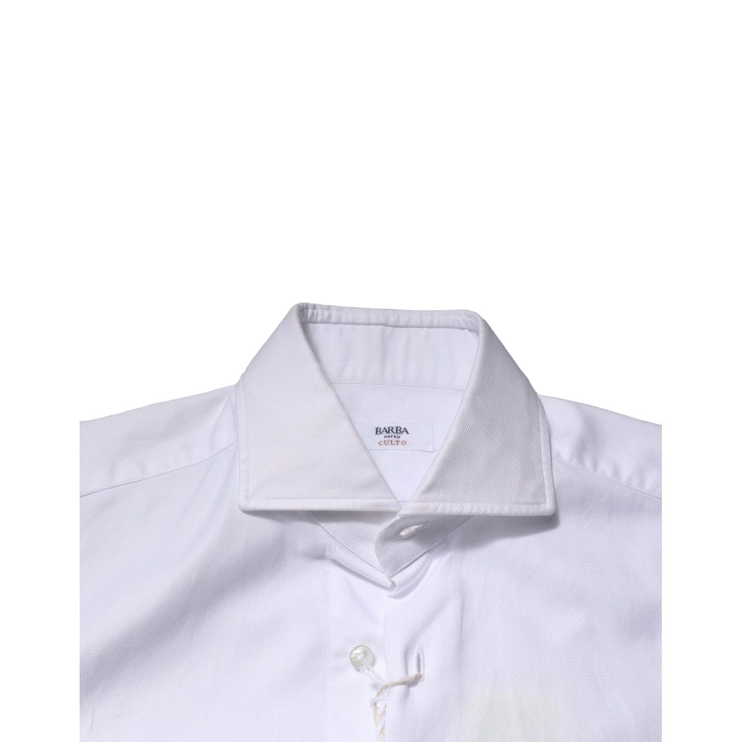 Barba Napoli White Long Sleeves Collared Dress Formal Shirt
