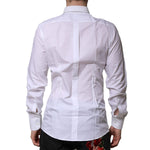Dolce & Gabbana White GOLD Long Sleeves Dress Formal Shirt TSH906704-40