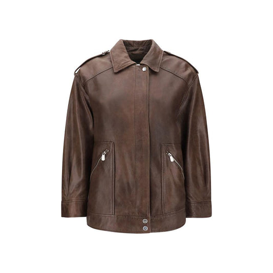 PINKO PINKO Leather Jacket PI-105012A2I1M22-M 1728,72470364320,Brown,Clothing,Jackets & Coats - Women - Clothing,M,New with tags,PINKO,S,Women,Women - Clothing