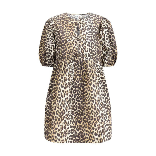 Ganni Ganni Leopard mini Dress GA-F9758943-IT36 | XS 1728,72470364320,Brown,Clothing,Dresses - Women - Clothing,Ganni,IT36 | XS,New with tags,Women,Women - Clothing