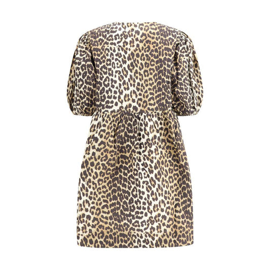 Ganni Ganni Leopard mini Dress GA-F9758943-IT36 | XS 1728,72470364320,Brown,Clothing,Dresses - Women - Clothing,Ganni,IT36 | XS,New with tags,Women,Women - Clothing