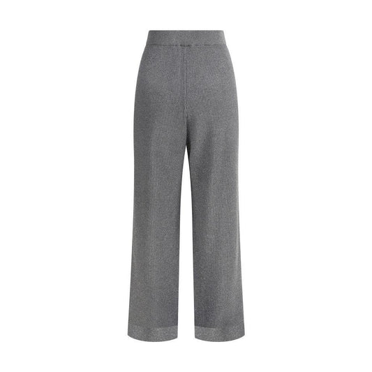Brunello Cucinelli Brunello Cucinelli Ribbed lurex Pants BR-MAZ260299PCXP07-L 1728,72470364320,Brunello Cucinelli,Clothing,Gray,Jeans & Pants - Women - Clothing,L,M,New with tags,Women,Women - Clothing