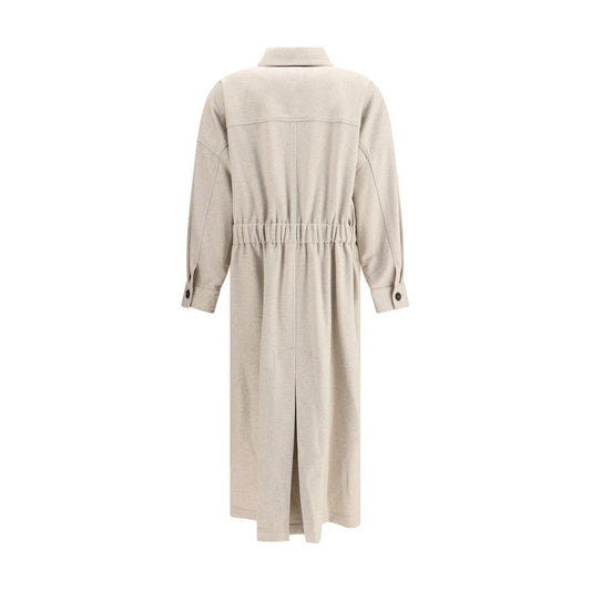 Brunello Cucinelli Brunello Cucinelli Long Coat BR-MD5919945PC108-IT40 | M 1728,72470364320,Beige,Brunello Cucinelli,Clothing,IT40 | M,IT42 | L,Jackets & Coats - Women - Clothing,New with tags,Women,Women - Clothing