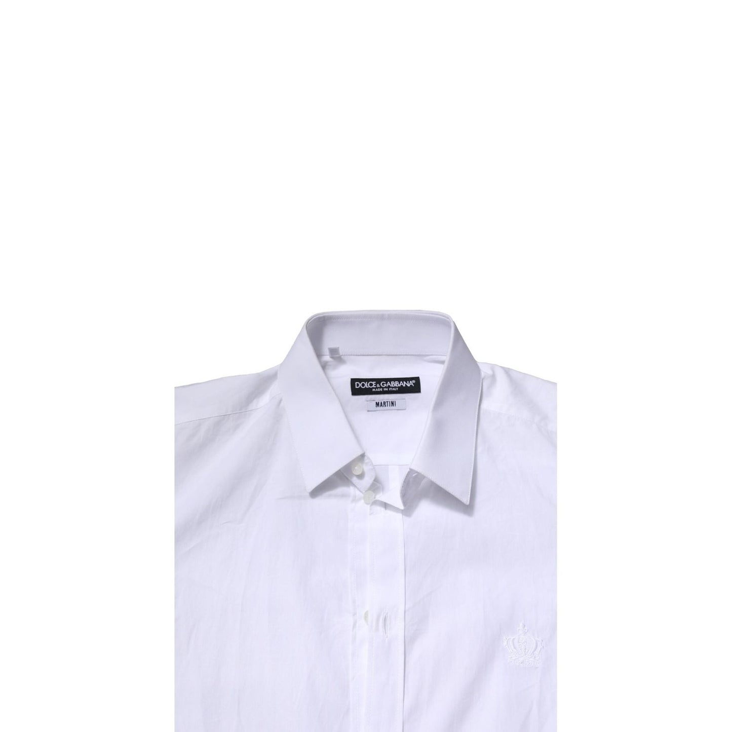 Dolce & Gabbana White MARTINI Long Sleeves Men Formal Shirt
