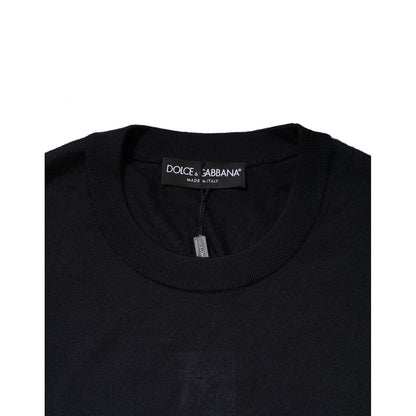 Dolce & Gabbana Black Cashmere Crew Neck Sweatshirt Sweater