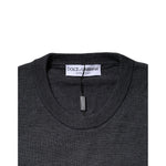 Dolce & Gabbana Dark Gray Wool Crew Neck Sweatshirt Sweater