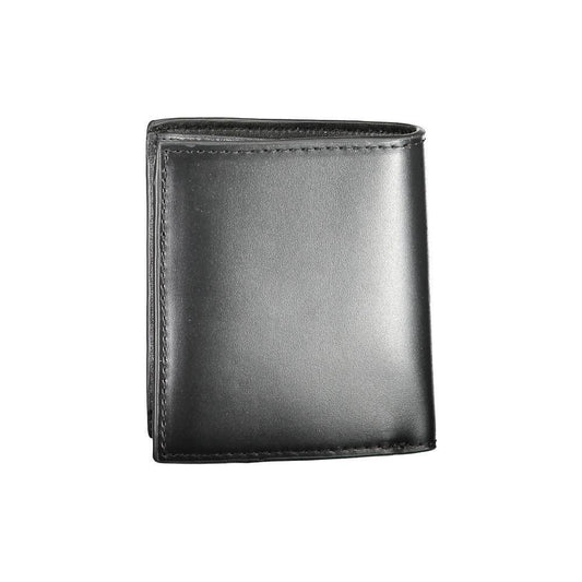 Tommy Hilfiger Black Leather Men Wallet TO-16780