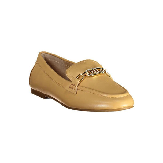 Ralph Lauren Beige Leather Flat Shoe
