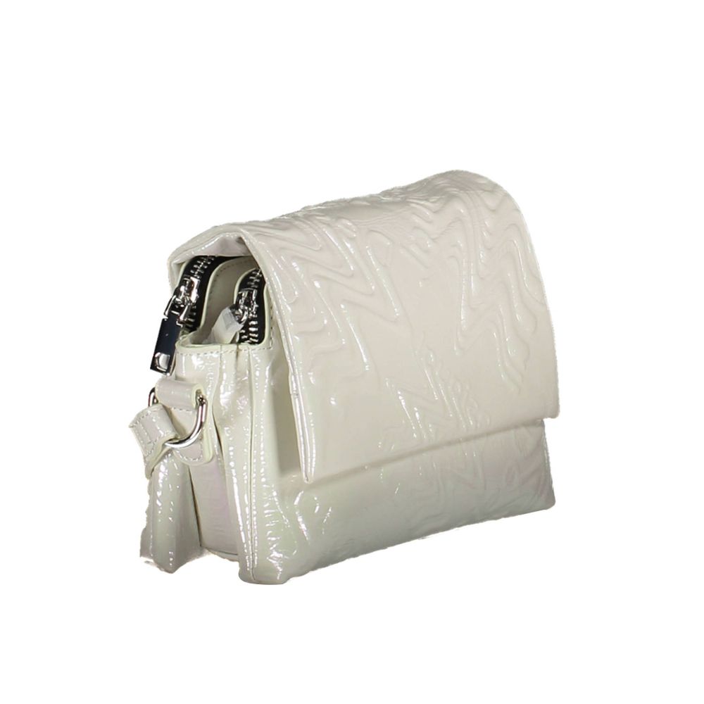 Front view with bag zipped and handles upright.
